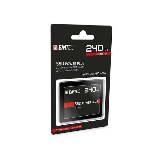 Emtec Disque dur SSD Plus 240 Go SATA III 2.5 Vitesse 6Gbit/s